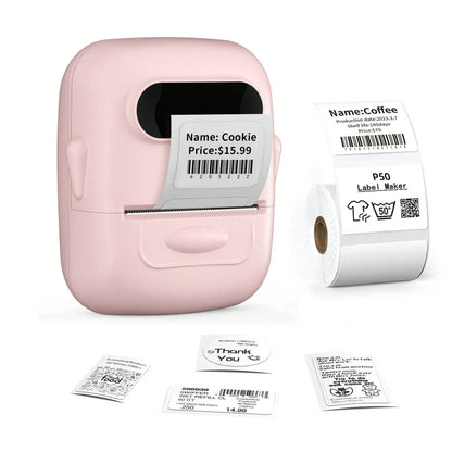 Makrlife P50 Thermal Label Printer Business Label Maker Custom Sticker Printing Machine For Home Use, DIY Stickers, Commercial