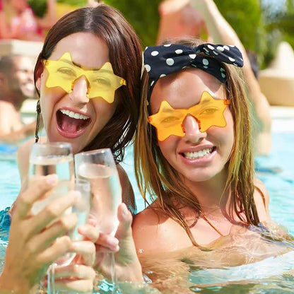 1-9Pcs Star Sunglasses Colorful Star Glasses Transparent Candy Color Sunglass Men Women Photo Props Birthday Party Cosplay