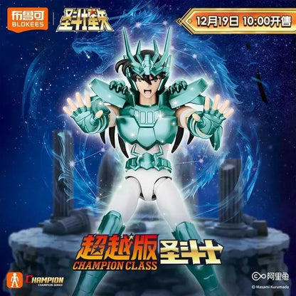 Anime Model Blokees Saint Seiya Champion Class Capricórnio Shura Câncer Máscara da Morte Dragão Dohko Action Figure Modelo Montado Brinquedo