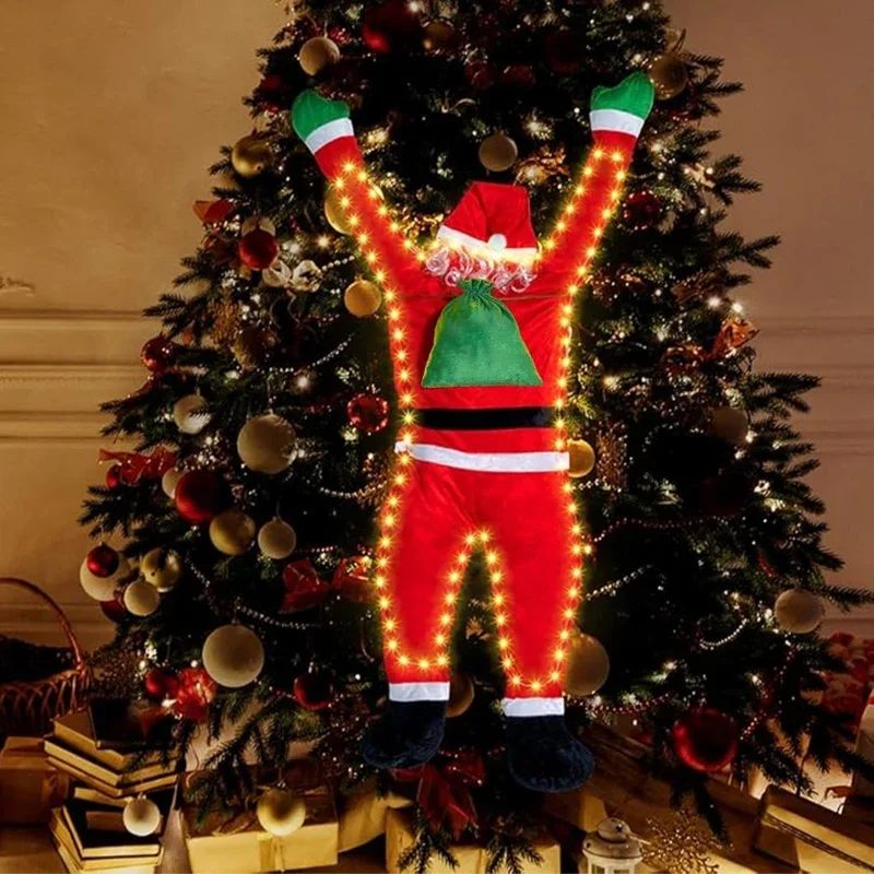Santa Claus Climbing Wall Climb the wall/climb the window/climb the car/climb the door roof balcony garden Christmas outfit