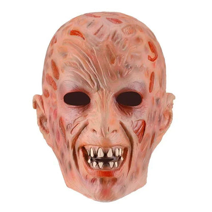 Freddy Cosplay Costume Adult Sweater Red Striped Knitting Top Coat Hat Fnaf Mask Halloween Carnival Party Costume for Men