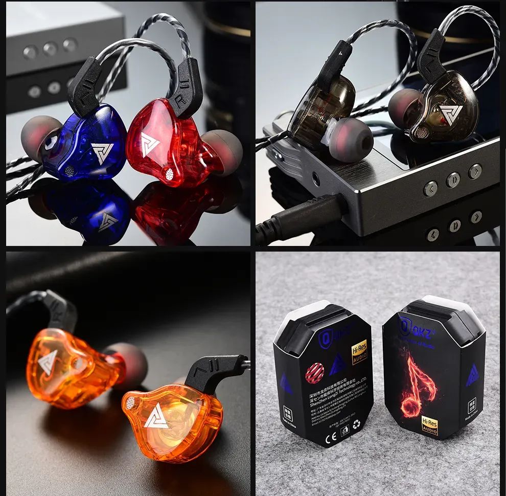 Fone de Ouvido Gamer QKZ AK6 Genuíno, Headset Gamer com Cabo de 3,5mm, Fones de Ouvido com Redução de Ruído, Fones de Ouvido com Fio e Mãos Livres para Esportes