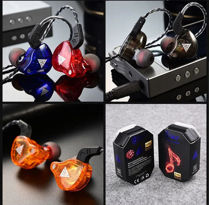 Fone de Ouvido Gamer QKZ AK6 Genuíno, Headset Gamer com Cabo de 3,5mm, Fones de Ouvido com Redução de Ruído, Fones de Ouvido com Fio e Mãos Livres para Esportes