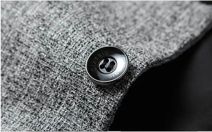 Black Men V-neck Single-breasted Suit Jacket, Fashion Slim Dress Coats, Blue Gray Yellow Blazers, Male Casual Tops Asian Size