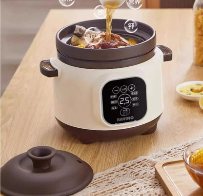 110V/220V Pure Ceramic Electric Slow Cooker Automatic Home Kitchen Appliance Taiwan Made USA Export