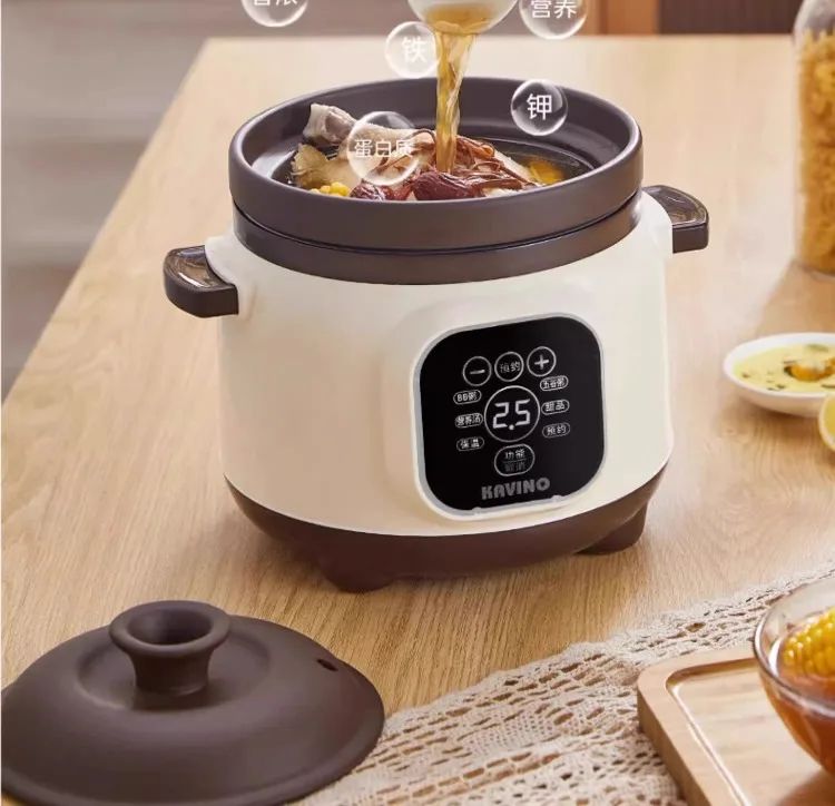 110V/220V Pure Ceramic Electric Slow Cooker Automatic Home Kitchen Appliance Taiwan Made USA Export