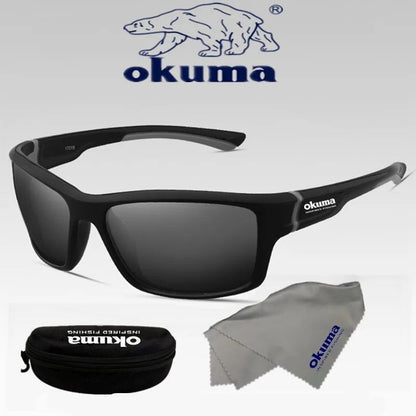 Óculos de Sol para Pesca Okuma UV400 Masculino para Dirigir Óculos de Sol Masculino Clássico para Caminhada e Pesca Óculos de Sol UV400