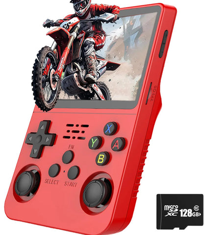 R36S Handheld Retro Game Console Classic ARKOS System 3.5 Inch Portable Video Gaming Console with Single Card for Kids Gift