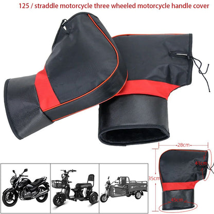 1 Par de Luvas de Inverno Aquecedor de Punho para Motocicleta, Protetoras, para Moto e Scooter, Quentes, Grossas, à Prova de Chuva para Guidão