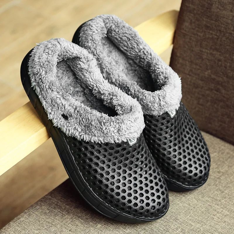 Winter Slippers Men Women Indoor Warm Shoes Non Slip Cotton Pantoffels Casual Clogs Slip on House Floor Slippers for Men