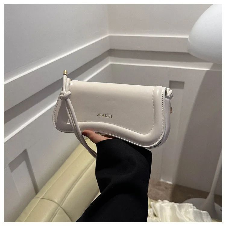 Ladies Shoulder Crossbody Bags PU Leather Women Underarm Bags Solid Color Small Top-handle Bags Purse Female Daily Handbags