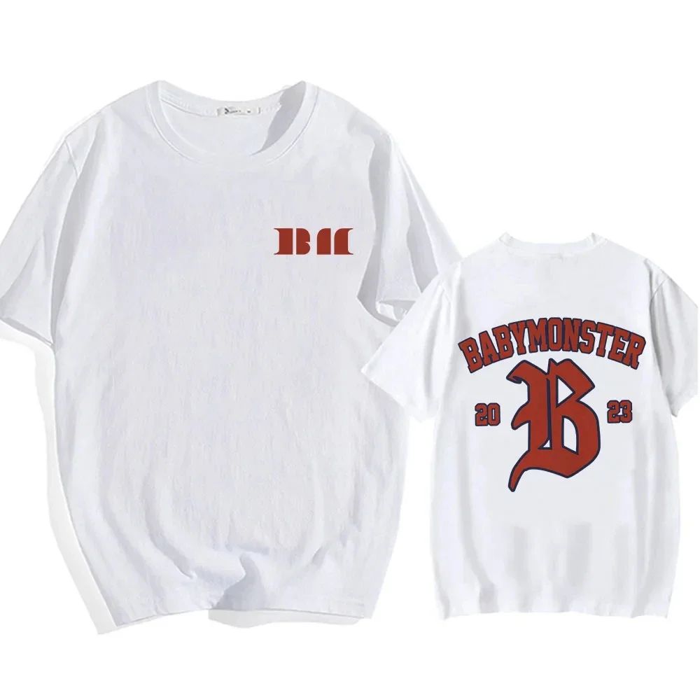 BABYMONSTER Kpop Band T-shirt Korean Fashion Summer Printing Tee-shirt Short Sleeve Comfortable Tshirts Womens Clothes