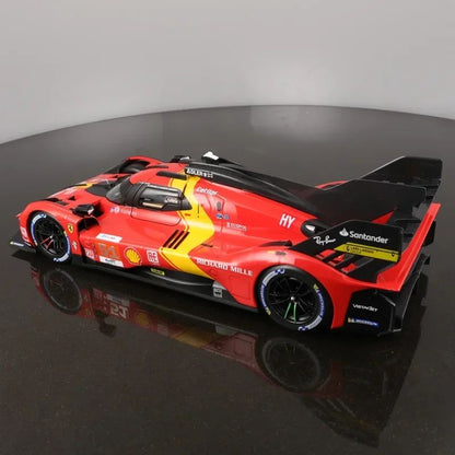 Em Estoque Novo Bburago 1:43 24h Le Mans Ferrari 499p 2024 #50 Carro de Corrida Liga Miniatura Diecast Modelo Brinquedo Embalagem de Presente
