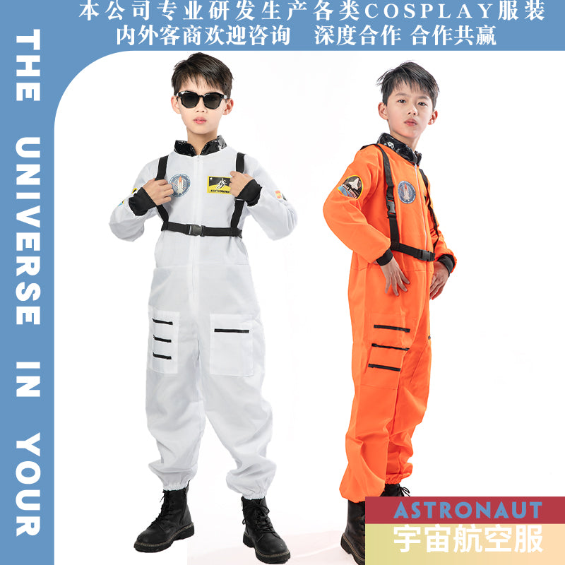Astronaut Costume for Jumpsuit Role Play Astronaut Space Suit Halloween White Cosplay
