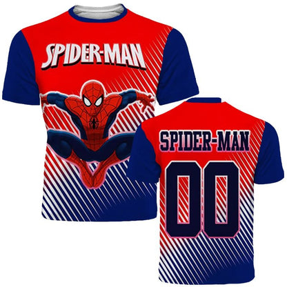 2025 New Marvel superhero Spider-Man Spider-sensing Football jerseys for men and women quick-drying T-shirts graphic t shirts