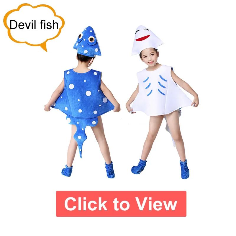 Sea Turtle Cosplay Costume Children‘s Marine animals Performance Clothing Set Hat Clothes Shoe Kids Anime Octopus Shark Dolphin