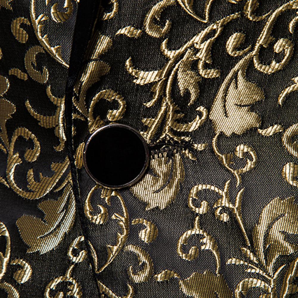 2023 Luxury Men Jacquard Single Button Pockets Lapel Suit Coat Wedding Men Nightclub Prom Suit Men Costume