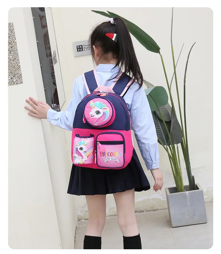 Kindergarten boys and girls schoolbags 3-9 years old children schoolbags cartoon animation Princess Elsa backpack