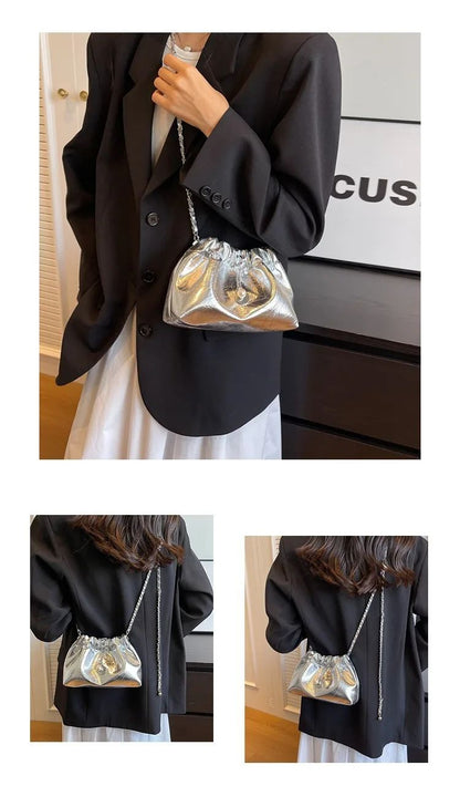 Y2K Millennium Bag Women 2025 New High Sense Shoulder Bags Summer Chain Bag Fashion Bucket Bag Messenger Bags Purses Handbags