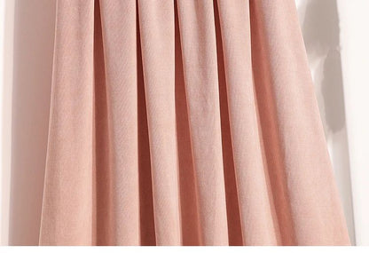 2025 Plus Size Pleated Skirts Solid Versatile Medium Length Skirt A-Line Maxi Gown Cover Autumn Winter New Half-length Skirt