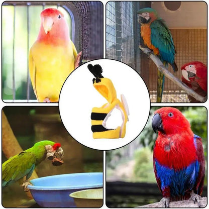 Roupas de Pássaros Fantasia de Abelha para Papagaio Roupas de Animais Pequenos para Pets Capuz em Formato de Abelha Traje Suave e Amigável à Pele para Pássaros de Estimação para Papagaios Periquitos