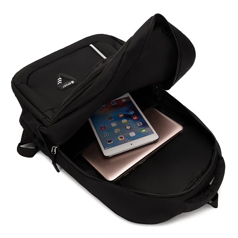 Mochila masculina - grande capacidade, alças ajustáveis, múltiplos compartimentos, adequada para escola, viagens e trabalho, casual