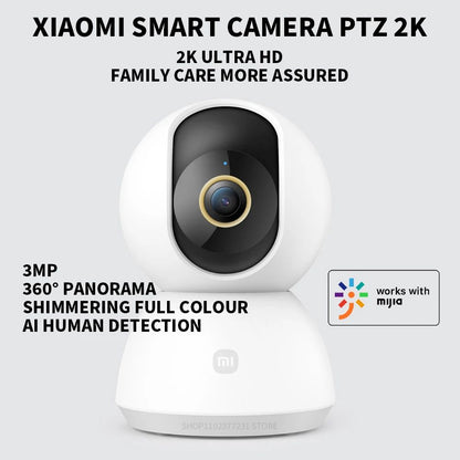 Xiaomi 360° Smart Home Security Camera Mi PTZ 2K Webcam 1296P 3 Megapixel AI Human Detection Night Vision Webcam Chinese Version