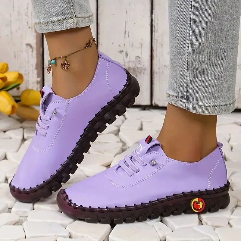 Women Sneakers 2025 New Designer Shoes Loafers Soft-soled Roman Breathable Outdoor Women Retro Big Size Single Shoes for Women