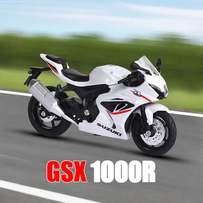 1:18 CBR1000RR R1 GSX1000 Hayabusa Simulação Liga Modelo de Moto Coleção Autorização Genuína Miniatura de Moto de Brinquedo