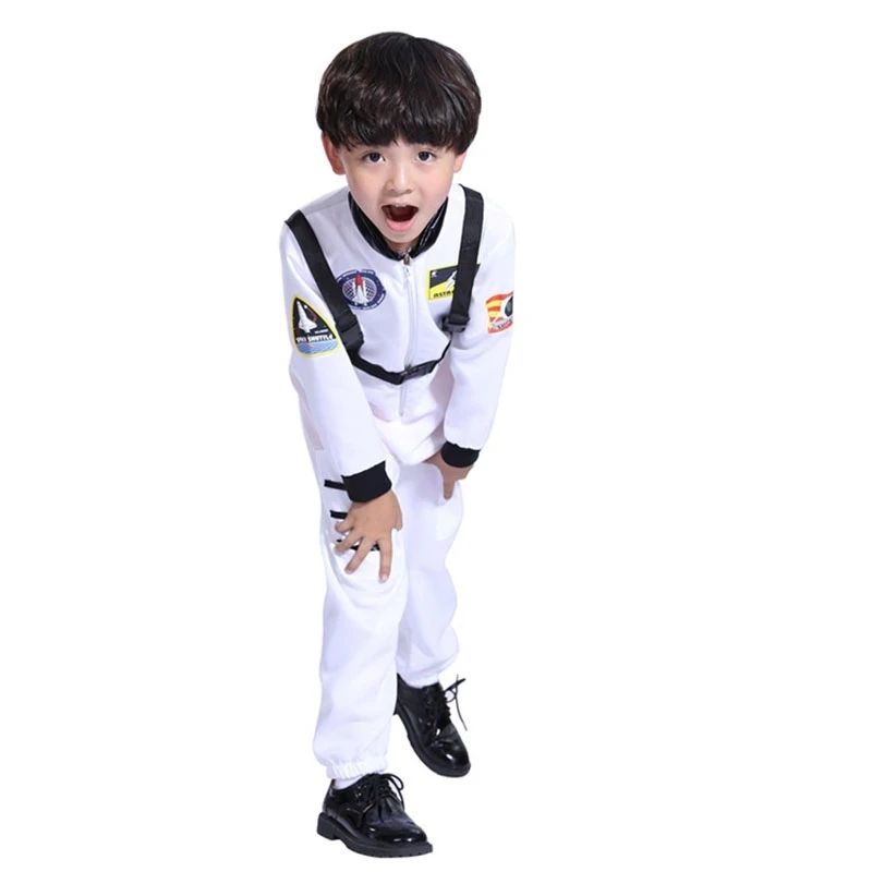 Astronaut Costume for Jumpsuit Role Play Astronaut Space Suit Halloween White Cosplay