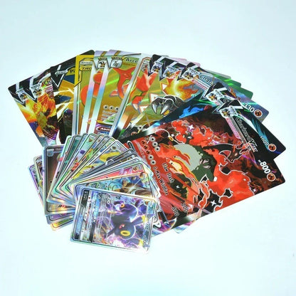 Pokemon 21*15cm Cartas Grandes Arco-Íris Pacote Vstar Letras Gigantes Jumbo Espanhol Alemão Francês Vmax GX Arceus Charizard Carta Rara