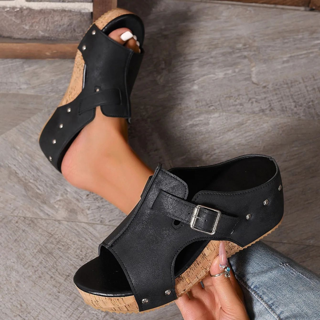 Women Comfortable Platform Sandals Open Toe Wedge Sandals Summer Lightweight New Slippers Fashion Casual Designer Women Shoes