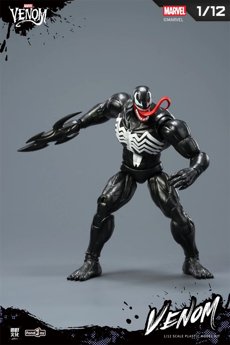 Blokees Original Homem-Aranha Venom Versão HQ 15.5CM 1/12 STARK SUIT Clássico Figura de Ação Montada Coleção Brinquedo Presente