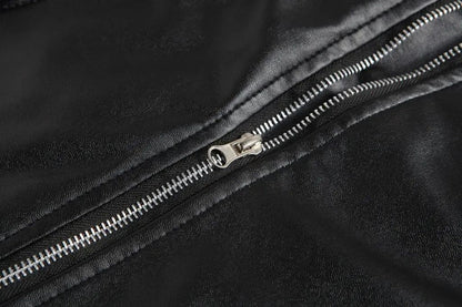 Asian Size Hot Sale Of The Season Men's Biker Jacket PU Leather Spring Autumn Style Motorcycle Coat Regular Fit Chinese Brand No