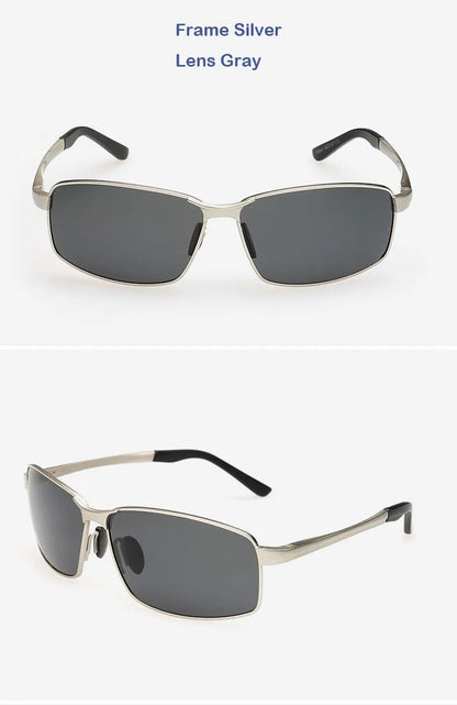 AORON Alloy Men Polarized Sunglasses Women Male Luxury UV400 Goggles Brand Design Metal Frame Glasses Driving