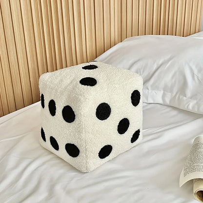 Creative Minimalist Home Pillows Fun Simulation Dice Plush Toys Sofa Cushions Mats Floor Mats Soft Decorative Dice Throw Pillow