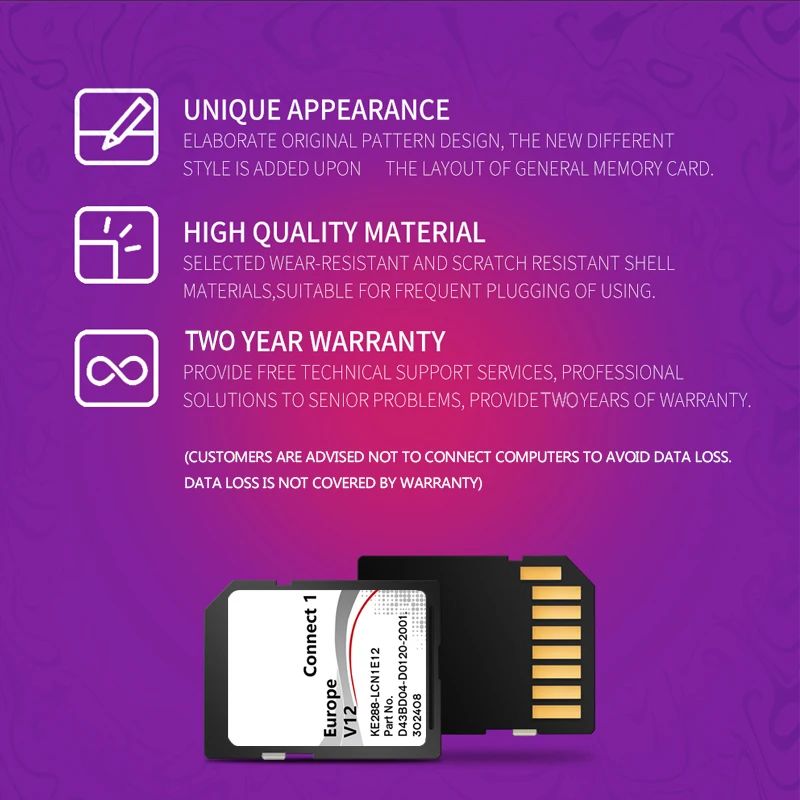 2022 Connect 1 LCN1 V12 Memory SD Card Update Europe UK Map Plug and Play for Nissan Qashqai Juke Note Car Sat Nav