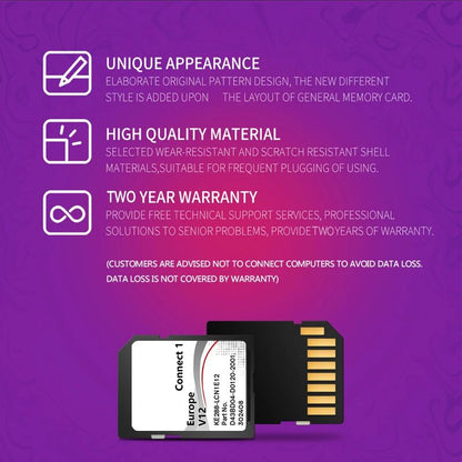 2022 Connect 1 LCN1 V12 Memory SD Card Update Europe UK Map Plug and Play for Nissan Qashqai Juke Note Car Sat Nav