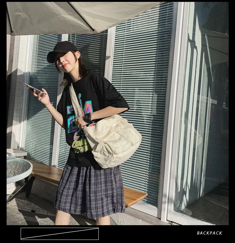 2025 y2k Women Vintage Handbag Canvas Teenager Shoulder Tote Bags Messenger Bags Ladies Casual Handbag Crossbody Purse