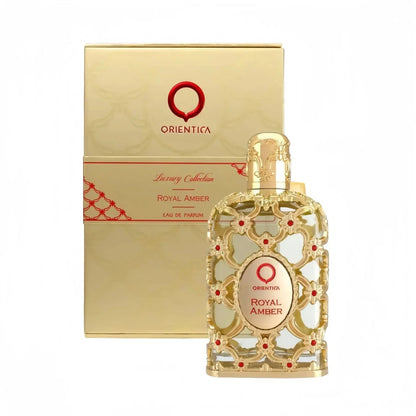 Orientica Royal Amber Rouge Oud Saffron Men Women Eau De Spray Unisex Neutral Glass Bottle Rose Cologne Long Lasting Smell Gifts