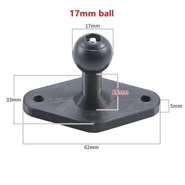 17mm Ball Mount to Diamond ball joint or Square Mounting Base for Phone GPS Holder Mount Ram Mount Garmin Zumo/TomTom