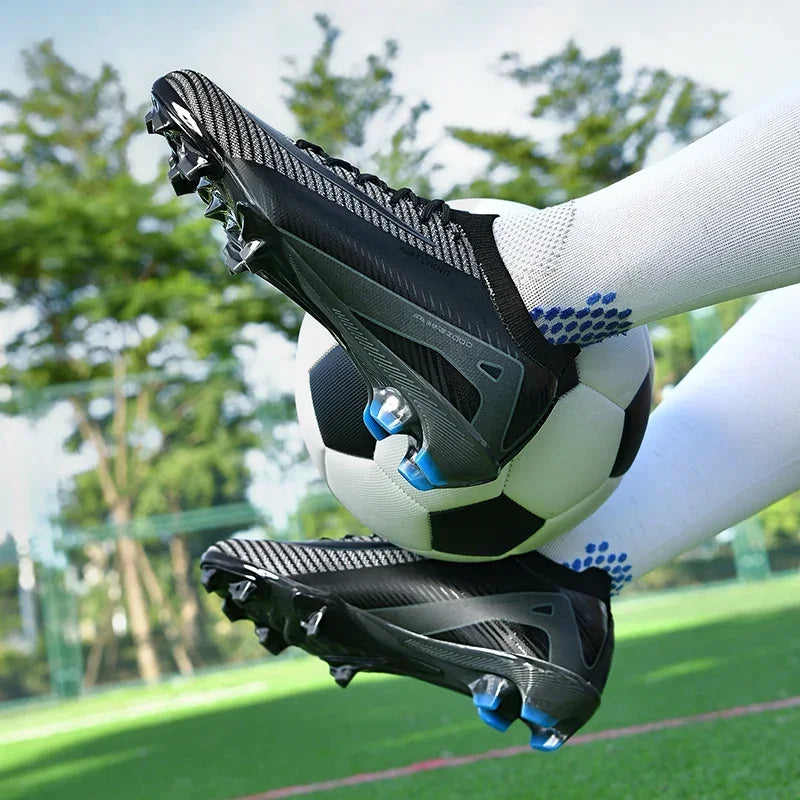 New Men Football Boots Cleats Grass Adult Soccer Shoes Ankle Sport Training Outdoor Ultralight Non-Slip Futsal Comfortable
