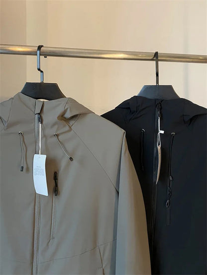 Bird Home Solid Color Version Lightweight Outdoor Windproof Tear-resistant Autumn Men's Sports Casual Hooded Jacket