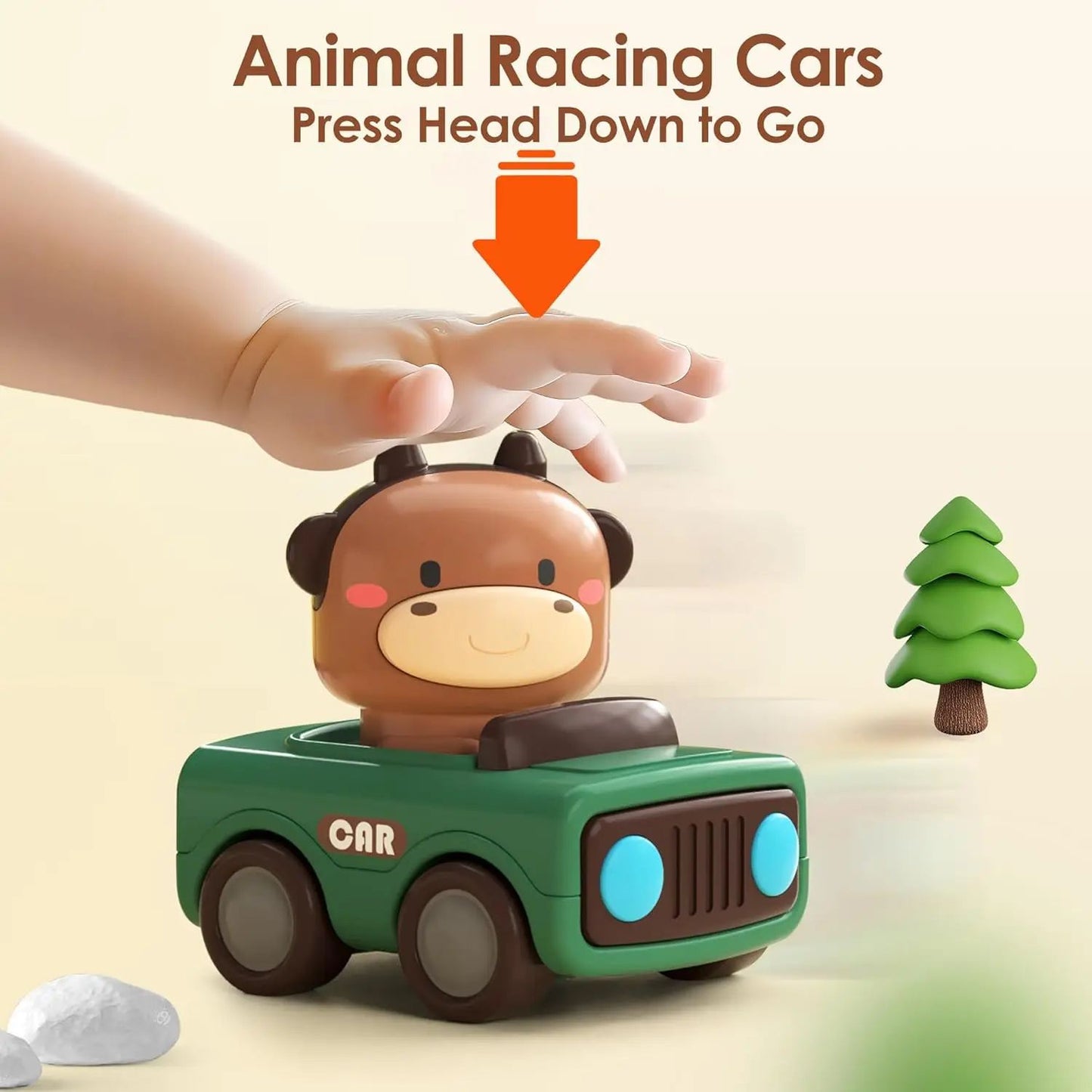 Children's Animal Toy Car Push-Along Vehicle Fun And Interactive Playtime Essential for Kids Intellectual Development Gift