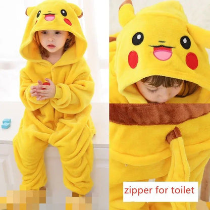 TAKARA TOMY Pokémon Jigglypuff Pikachu Gengar Snorlax Macacão Kigurumi Infantil Cosplay Bulbasaur Halloween Pijama Anime