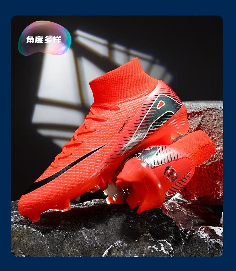 Men Soccer Shoes Society Professional Soccer Cleats Adult Fast Turf Training Football Shoes Outdoor Futsal Football Field Boots