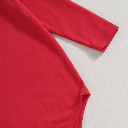 ma&baby 0-18M Christmas Newborn Infant Baby Girl Clothes Sets Knit Red Romper Deer Plaid Skirts Headban Xmas Outfits Costume D05