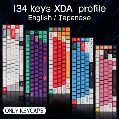 Keycaps Personalizadas Tema Eva Animação Japonesa Perfil XDA PBT Sublimação para Teclado Mecânico com Switch MX GMK