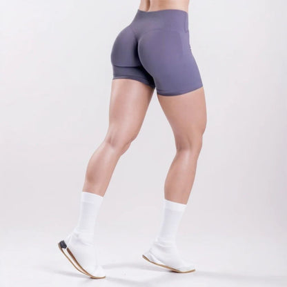 Vision Yoga Shorts Women Cross Low Waist Hip Lifting Seamless Gym Shorts 4.5'' Workout Fitness Scrunch Butt Sports Shorts