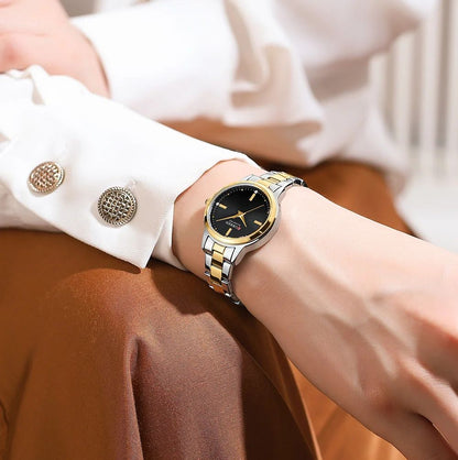 CURREN Women's Watches Fashion Original Quartz Wrist Watch for Ladies Roman Dial Dazzling Diamond Waterproof Luminous Luxury New